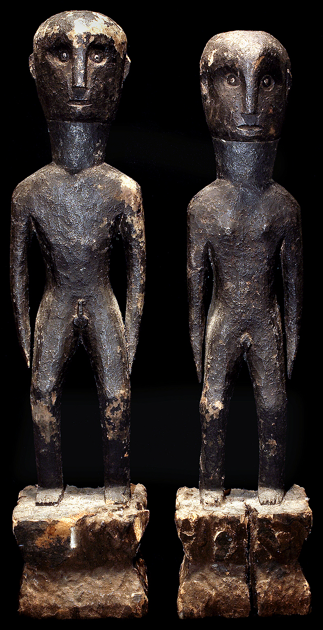 IFUGAO BULUL RICE GOD STATUE PAIR DAVID HOWARD TRIBAL ART IFUGAO BULUL